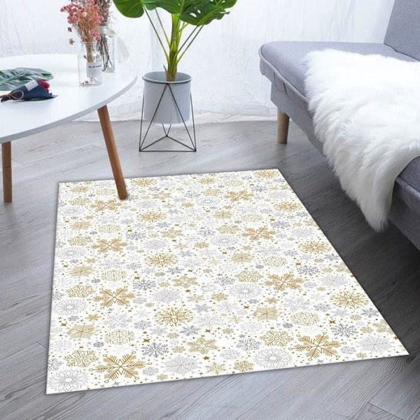 Matta - Julmagik - Guld - Antiskt - Maskintvättbar - 50x80 cm Gul