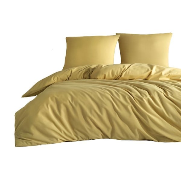 Vuodevaatteet - UNI - Curry - 140x200 - 1 peittokansi - 1 tyynynpäällinen Gul