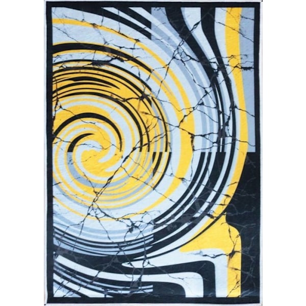 Matta - MANI TEXTILE - TOURBILLON Gul - Polyester - 80x150 Gul