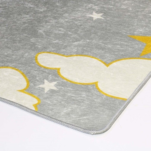 NUAGE Tæppe Grå/Gul, Størrelse: 80x150 Grå