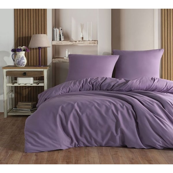 Sängkläder - UNI - Lila - 140x200 - 1 påslakan - 1 örngott Lila