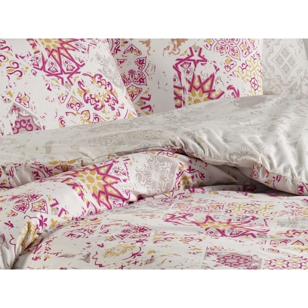 Sängkläder - ALESSI - 240x260 - Tryckt - 1 påslakan - 2 örngott Beige