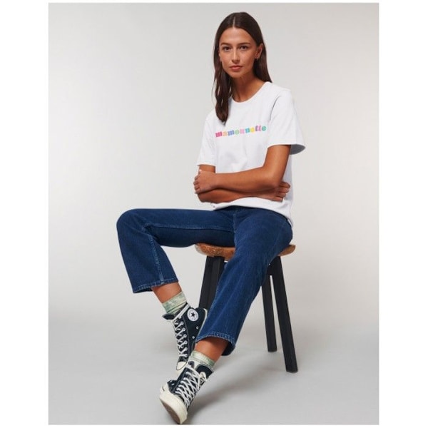Ma Petite Tribu - T-shirt til kvinder "mamounette" Hvid M Vit M
