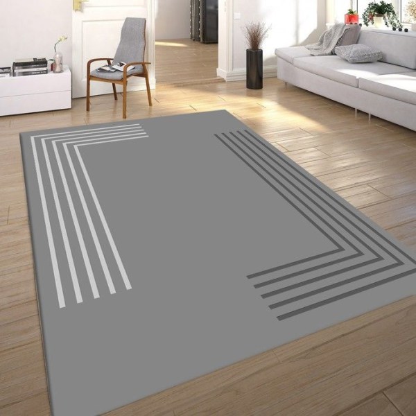 Matta - DOT - GREK - Grå - 80x150 - Polyester - 6mm tjock Grå