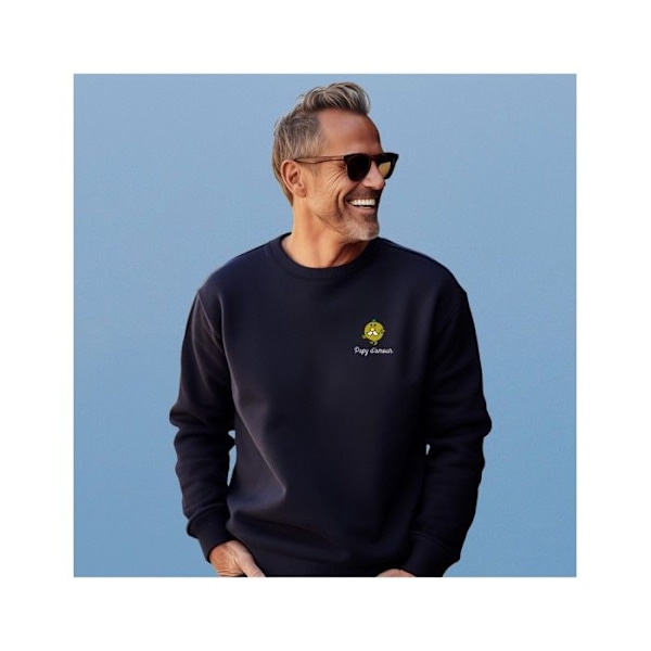 Herre Sweatshirt Papy D'Amour Hjerte XL Blå XL