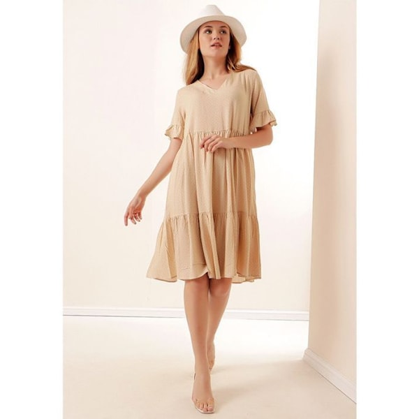MT Vaatteet - V-poolo Täplä Beige 42 Beige 42