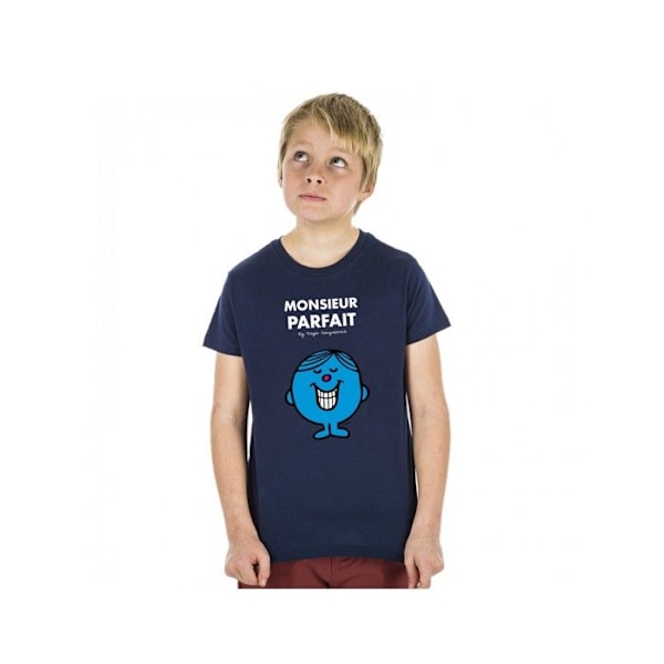 Lapsen T-paita - Monsieur Madame - Monsieur Parfait - Sininen - Luomupuuvilla - Lyhyet hihat Blå 8 år