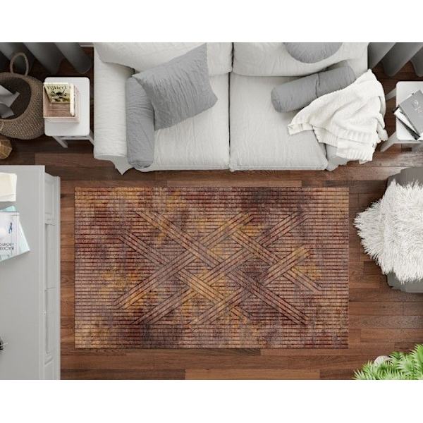 Teppe - FISUN - Orange - 80x150 cm - Halkfri - Maskinvaskbar - Modern Orange