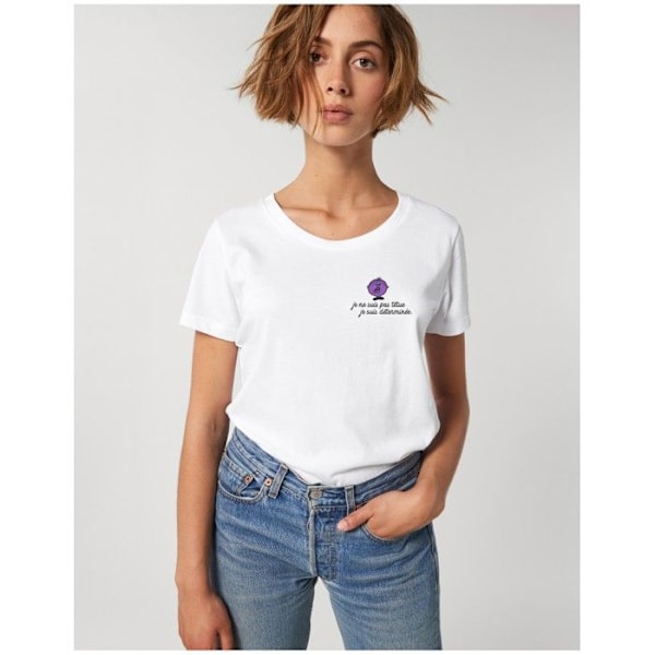 Herre Dame - TSHIRT KVINDE JEG ER IKKE STUBBORN, JEG ER BESTEMT HJERTE XL Vit XL