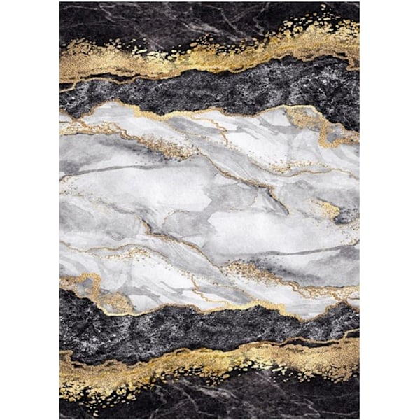 Matto - KULTA - 80x150 - Musta - Moderni - Liukumaton sort