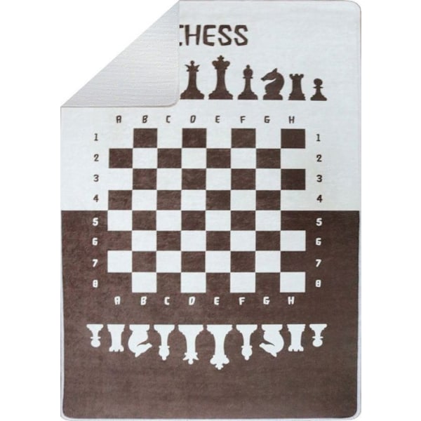 Modern matta - MANI TEXTILE - Brun - 80x150 - Syntet - rektangulär kastanj