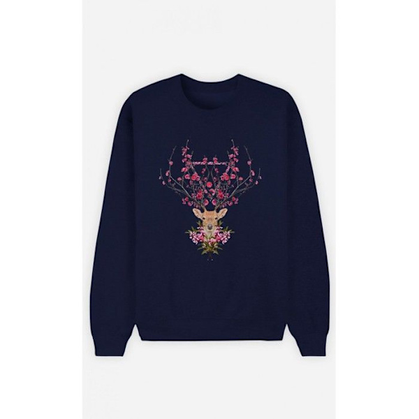 Wooop - SWEAT FEMME SPRING DEER XL Blå XL