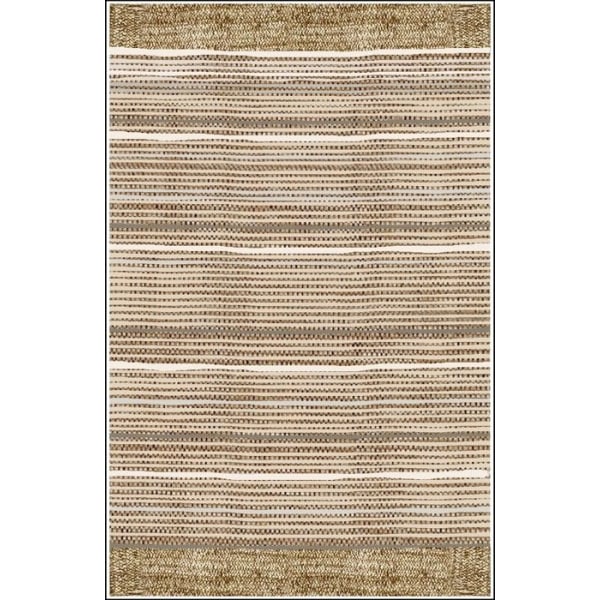 Matto - BAHAR - Beige/Valkoinen - 80x150 cm - Liukumaton - Konepesun kestävä - Allergiaystävällinen Beige