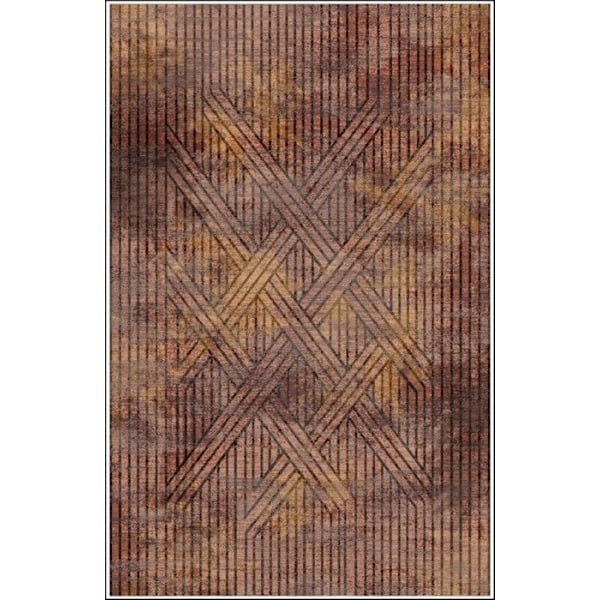 Teppe - FISUN - Oransje - 120x180 cm - Antiskli - Maskinvaskbar - Moderne Orange