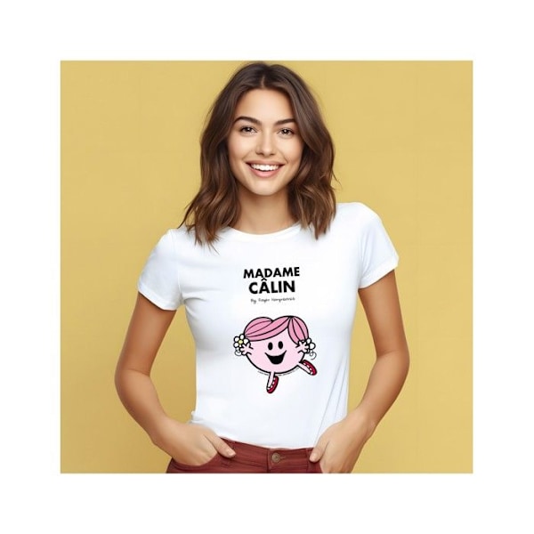 Monsieur Madame - T-paita nainen "madame câlin" Valkoinen S Vit S