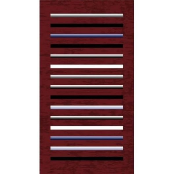 Matto - MANI TEXTILE - Bordeaux-raita - 80x150 cm - Polyester - Liukumaton