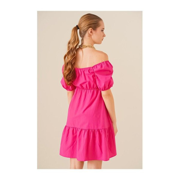 MT Tøj - A-formet Kjole i Poplin Rosa 40 Rosa 40