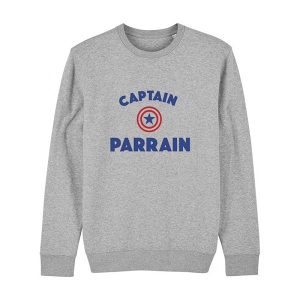 ENKR - CAPTAIN GUDFADDER HERRSWEATSHIRT CHINA GRÅ XS Ljunggrå XS