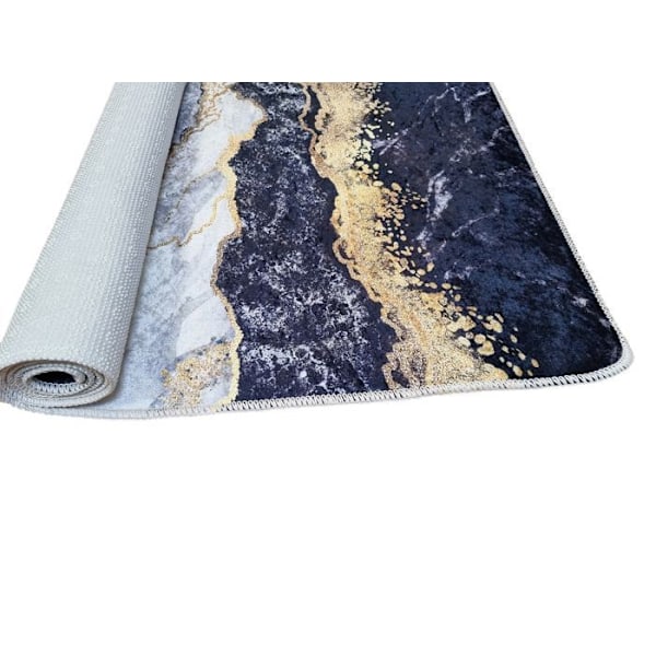 Matto - KULTA - 80x150 - Musta - Moderni - Liukumaton sort