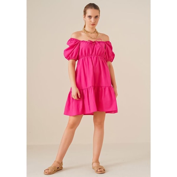 A-linjainen Mekko - TUNNISTAMATON Merkki - Koko 38 - 70% Puuvilla - 30% Polyesteri - Pituus 75 cm Rosa 40