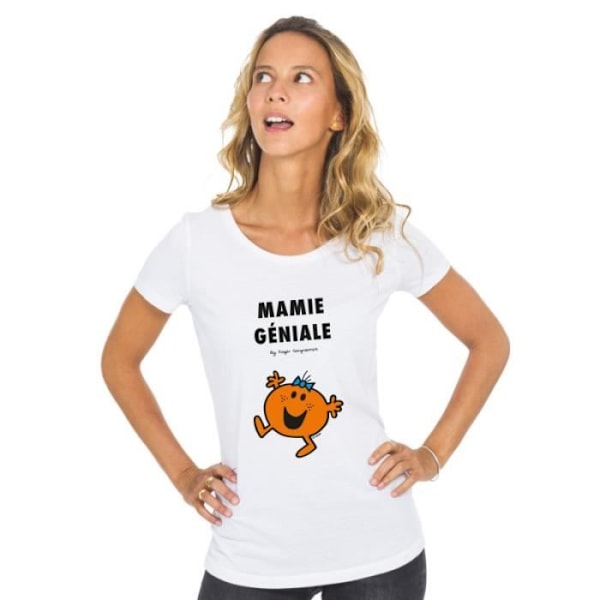 T-paita MAMIE GÉNIALE VALKOINEN - 100% puuvillainen laadukas t-paita. T-paita painettu Ranskassa. Vit S