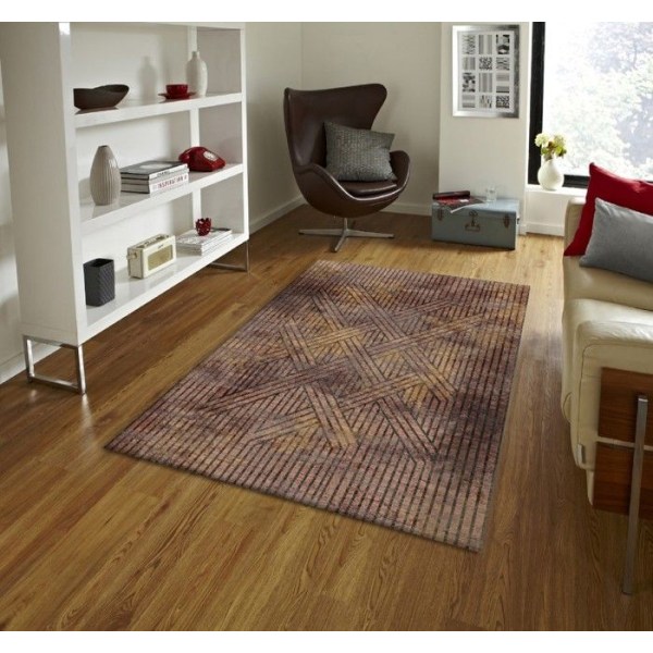 Teppe - FISUN - Oransje - 120x180 cm - Antiskli - Maskinvaskbar - Moderne Orange