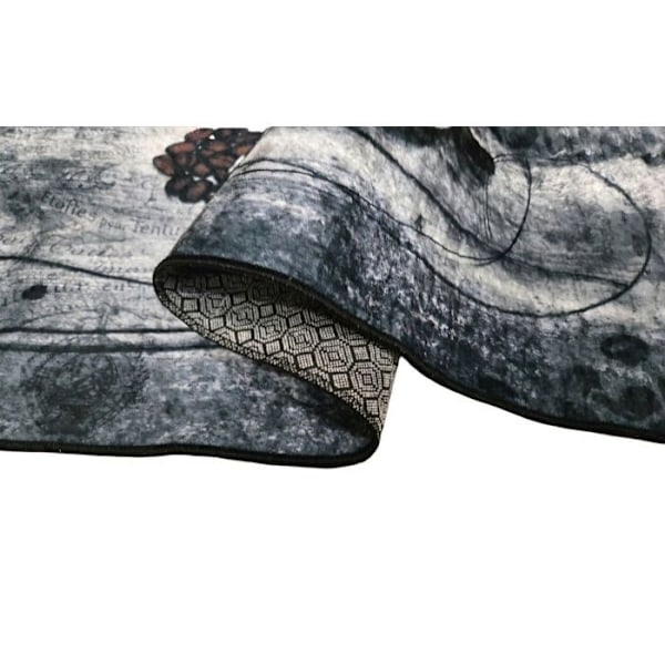 Keittiömatto 50x120 cm Polyesteri Kahvi Harmaa Kaffe