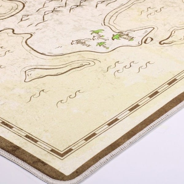 Matto - AARRE - Beige - 80x150 cm - Liukumaton - Konepestävä - Pehmeä kosketuksessa Beige
