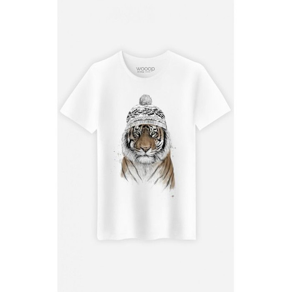 Wooop - TSHIRT HERR SIBERISK TIGER S Vit S