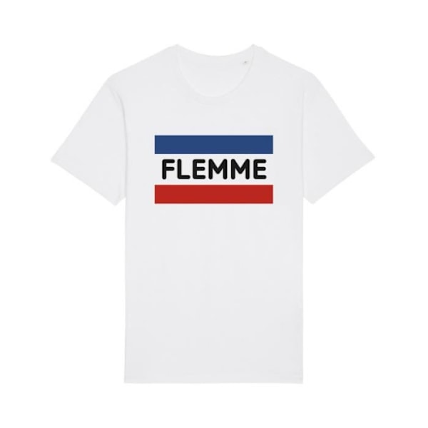 T-shirt - Enkr - FLEMME - 100% ekologisk bomull - Tryckt i Frankrike - Bekväm Vit jag