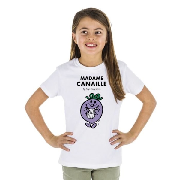 Tshirt - MONSIEUR MADAME - MADAME CANAILLE - 100% bomull - Tryckt i Frankrike - 8 år Vit 2 år
