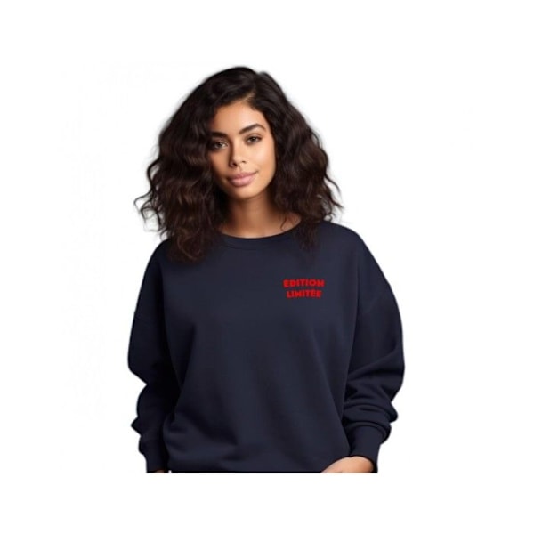 Me Olemme Perhe - SWEAT FEMME RAJOITETTU VERSIO C?UR BLEU L Blå jag