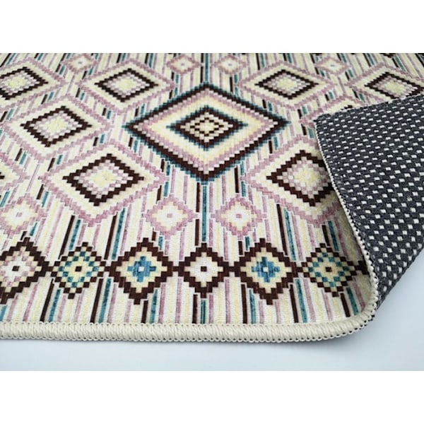 Matta - BERBER - Rosa - 120x180 - Halkskydd - Maskintvättbar - Polyester Rosa