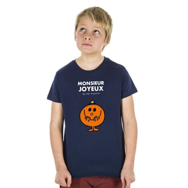 T-shirt MONSIEUR JOYEUX NAVY - T-shirt i 100% bomull av hög kvalitet. T-shirt tryckt i Frankrike marinblå 6 år