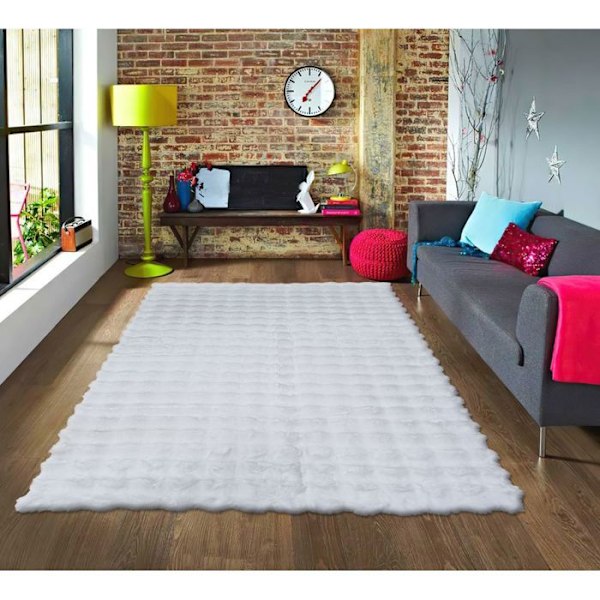 Stue tæppe 200x290 cm Polyester Toscana Hvid Toscana