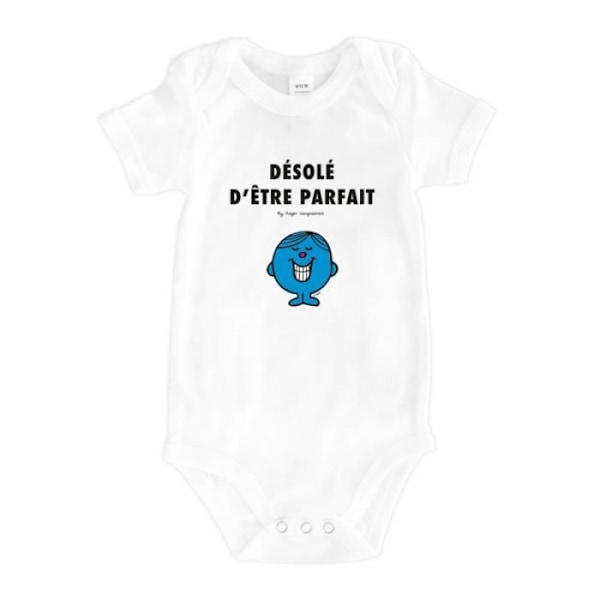 Keh body - Monsieur Madame - Pahoittelemme täydellisyyttä 2 - 100% puuvilla - Unisex - Mukava Vit 3-6 månader