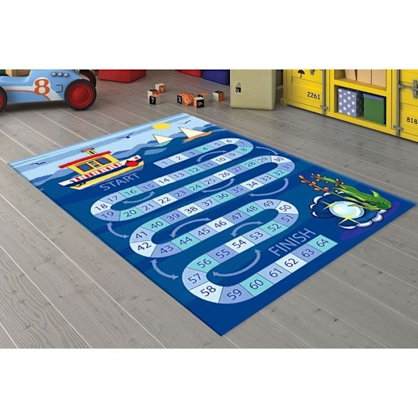 Barnrumsmatta 80x150 cm Polyester Marinspel Marin Spel