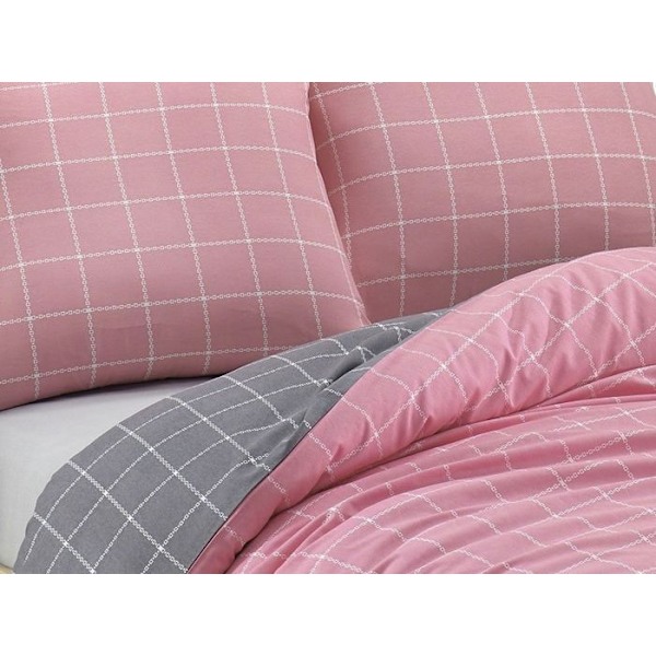 Sängkläder - TRENDY - Rosa - 140x200cm - 80% Bomull - 20% Polyester Rosa