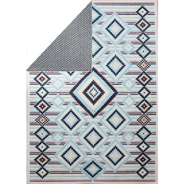 Matto - MANI TEXTILE - BERBERIT - Sininen - 200x290 cm - Liukumaton ja konepestävä