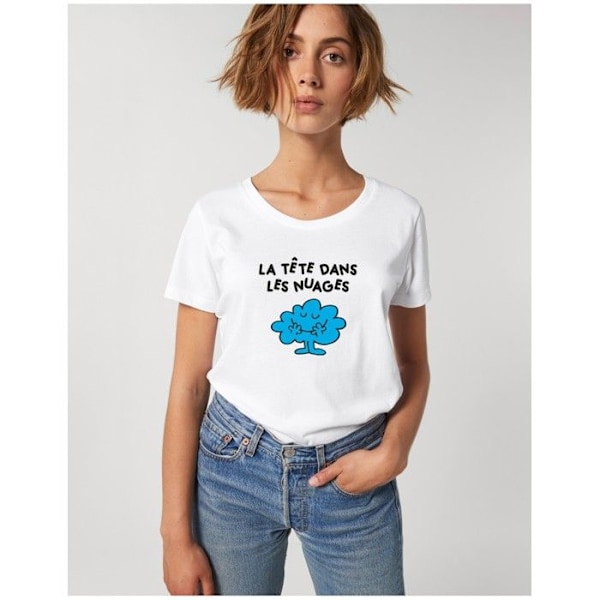 Monsieur Madame - NAISTEN T-SHIRT PÄÄ PILVIEN YLÄPUOLELLA 2 M Vit M
