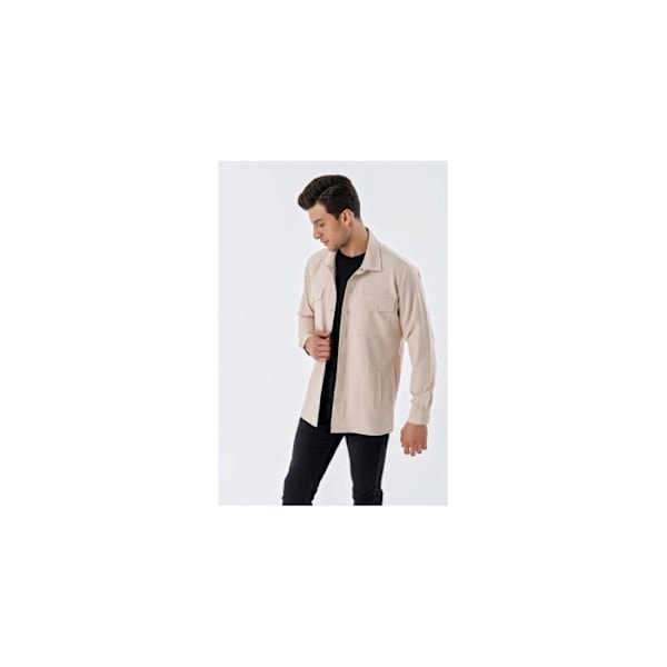 MT Kläder - Överdimensionerad Skjorta Herr Beige 40 Flerfärgad 40