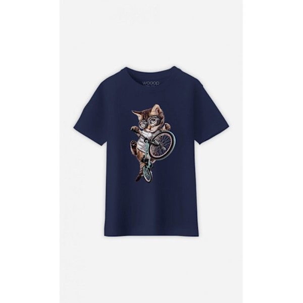 Wooop - T-SHIRT POIKA BMX KISSA 10 vuotta Blå 10 år