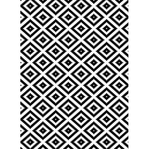 Svart & vit kakel matta Mått - 200x290