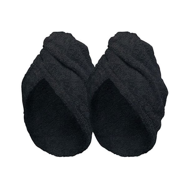 Hårhandduk - Set av 2 - Brun - Ultra absorberande - 100% bomull - 25x73 cm kastanj