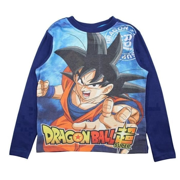 Langærmet T-shirt - DRAGON BALL Z - DB23-0210 - Blå - Rund hals - Ret skjorteform Blå 3 år