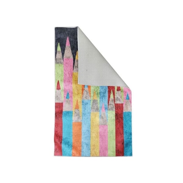 Tæppe - KRIDT - 80x150 cm - Antiskrid - Maskinvaskbart - Flerskala Flerfärgad