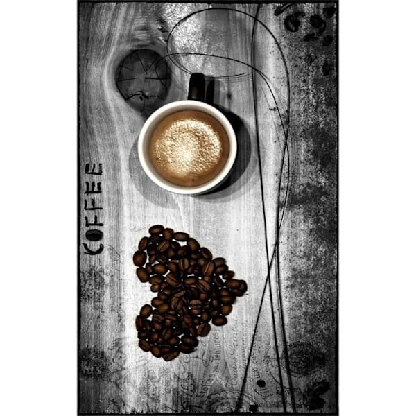 Köksmatta 50x80 cm Polyester Kaffe Grå Kaffe