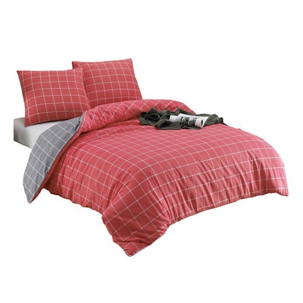 Sängkläder - TRENDY - Röd - 220x240 cm - 80% Bomull - 20% Polyester Röd