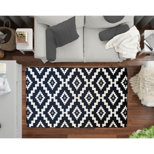 Matto - MANI TEXTILE - Skandinaavi - Musta - 160x230 cm - Liukumaton Svart