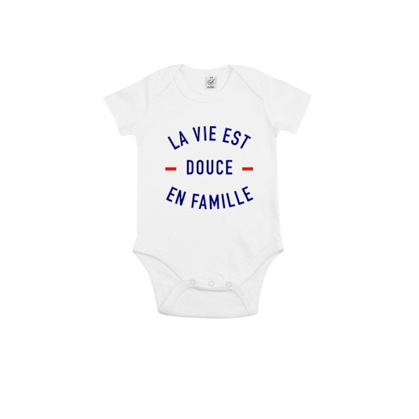 Vi Er Familie - BODYS BEBE LIVET ER DEILIG I FAMILIEN HVID 6/12 måneder Vit 6-12 månader